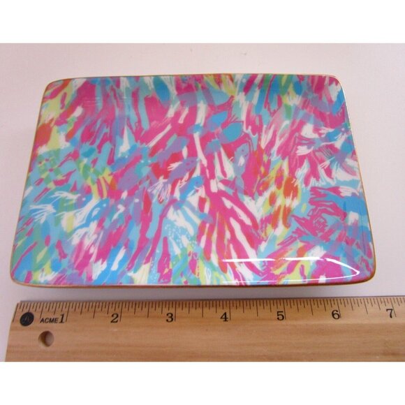 Lilly Pulitzer Trinket Dish - Rectangle Jewelry Tray - Colorful Tropical Fish - Picture 8 of 10